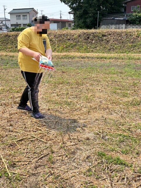 除草剤散布作業を行ないました！