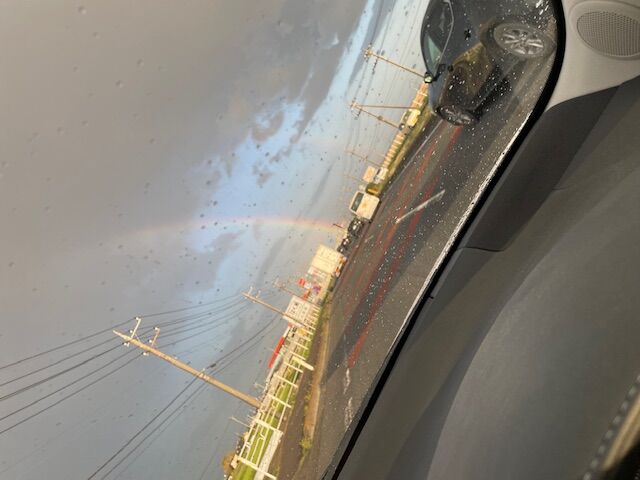 帰り道の虹🌈